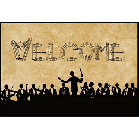 Carolines Treasures Welcome Symphony Indoor or Outdoor Mat SB3071JMAT